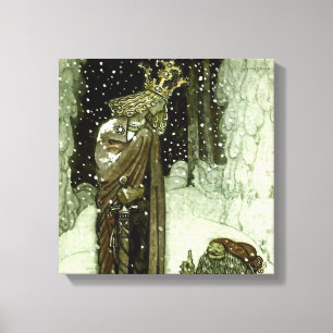 Toile "Le Prince et le Tomten" par John Bauer