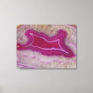 Toile Le quartz poli Geode d'agate font face