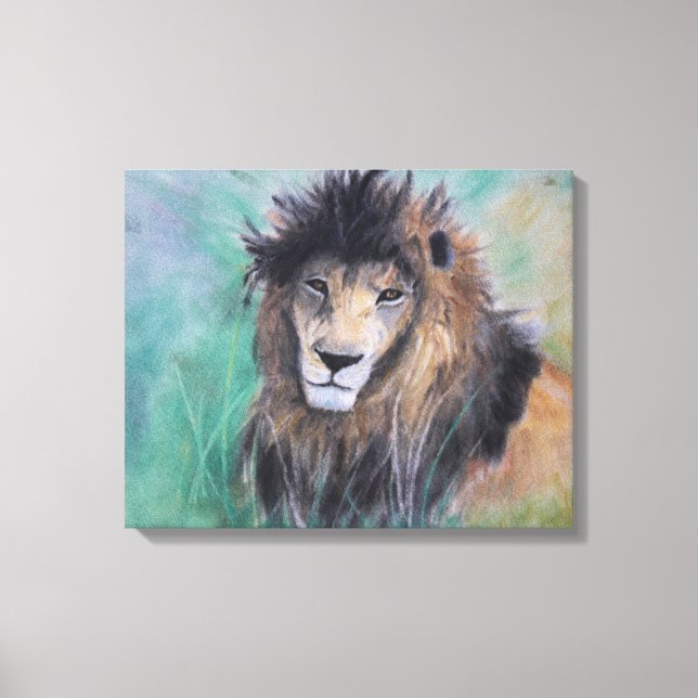 Toile Le regard du lion (Recto)