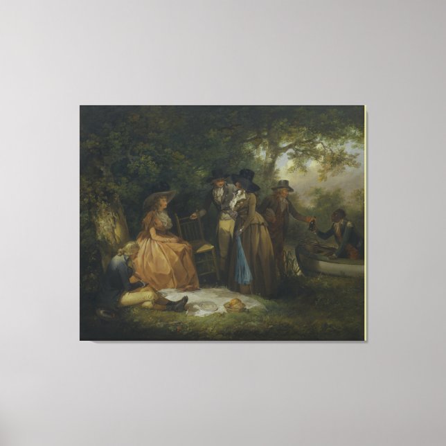 Toile Le Repas des Pêcheurs à la ligne de George Morland (Recto)