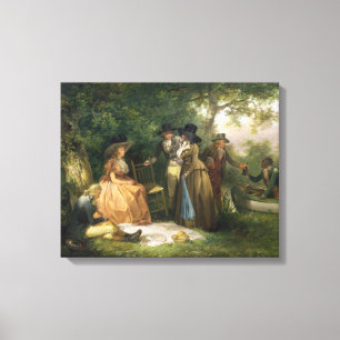 Toile Le repas du pêcheur à la ligne (huile sur la