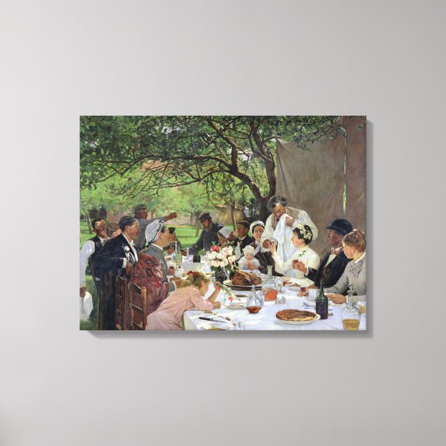 Toile Le repas Mariage à Yport, 1886 (Recto)