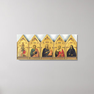 Toile Le retable de Badia avec Madonna et les saints,