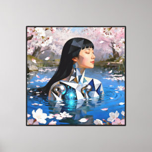 Toile "Le rêve numérique de l’eau" - Un portrait numériq