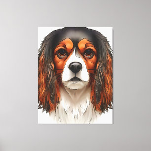 Toile Le roi Charles Cavalier Spaniel Portrait pour anim