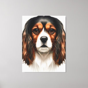 Toile Le roi Charles Cavalier Spaniel Portrait pour anim