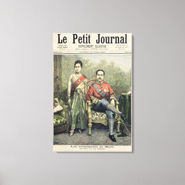 Toile Le roi et la reine du Siam (Recto)