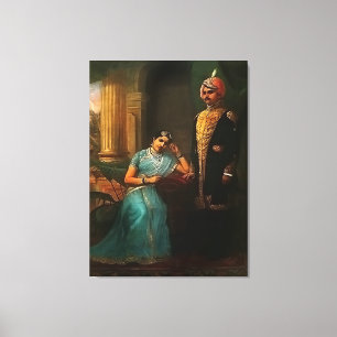 Toile Le roi et la Reine ont enveloppé la copie de toil