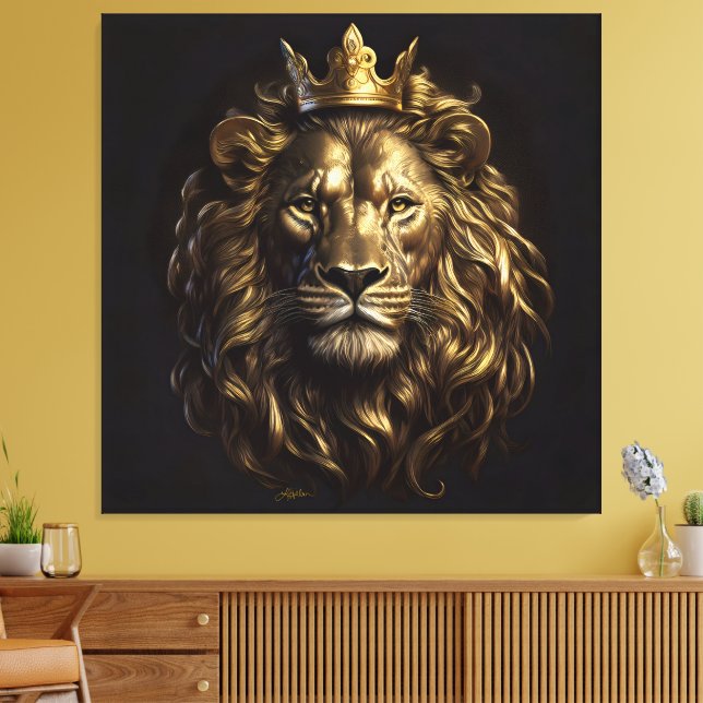 Toile Le Roi ! Le Lion d'Oz pas si lâche (Insitu(Salon))