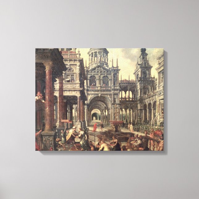 Toile Le roi Salomon et la reine de Saba (Recto)