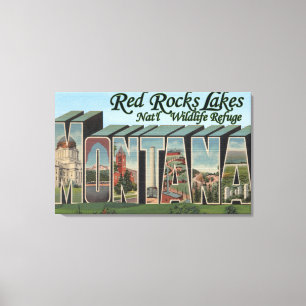 Toile Le rouge bascule le parc de lac, Montana