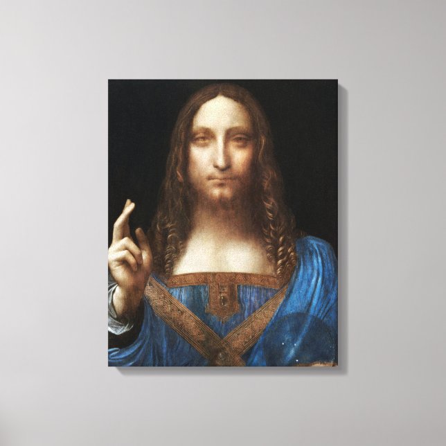 Toile Le Salvator Mundi de Léonard de Vinci (Recto)