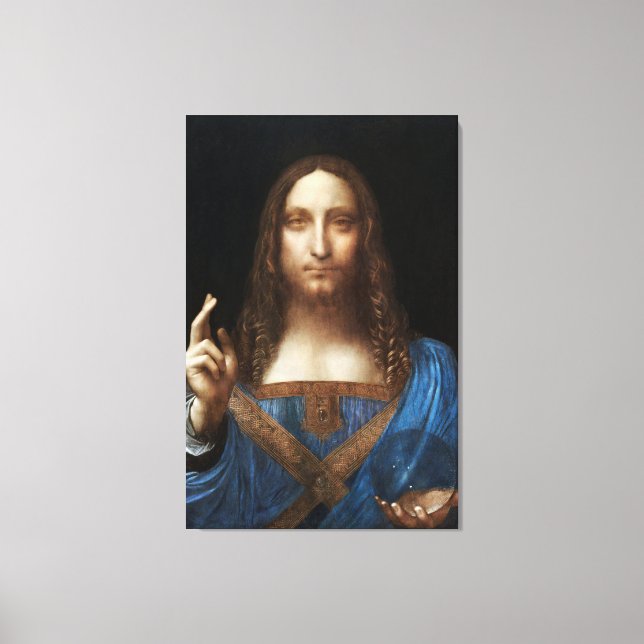 Toile Le Salvator Mundi de Léonard de Vinci (Recto)