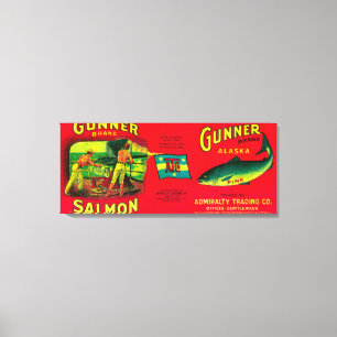 Toile Le saumon d'artilleur peut la baie de