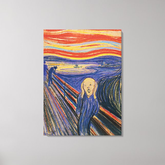 Toile Le Scream Edvard Munch (pastel 1895) Haute Qualité (Recto)