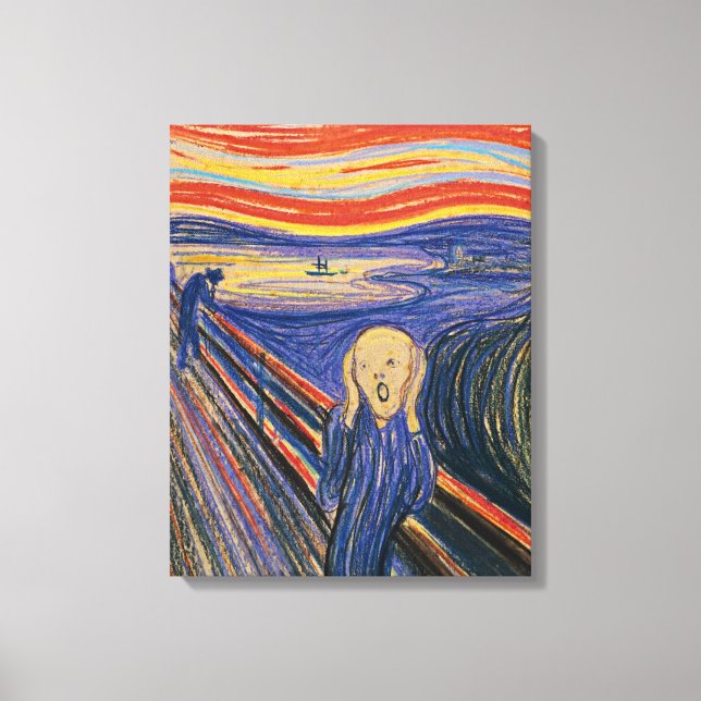 Toile Le Scream Edvard Munch (pastel 1895) Haute Qualité (Recto)