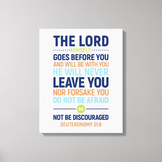 Toile Le Seigneur Lui-Même Va Devant Vous, Deutéronome 3 (Recto)