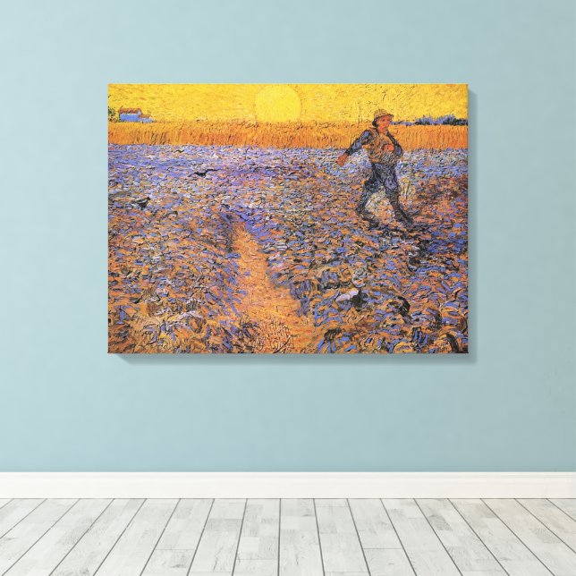 Toile Le Semeur par Vincent van Gogh (Insitu (Plancher de Bois))