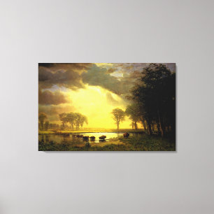 Toile Le sentier Buffalo d'Albert Bierstadt, 1867