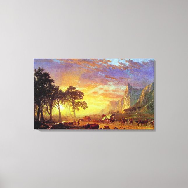 Toile Le sentier de l'Oregon d'Albert Bierstadt, 1869 (Recto)