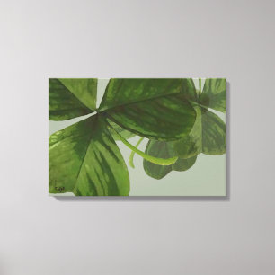 Toile Le shamrock vert laisse le collage