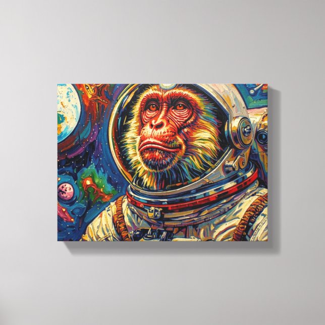 Toile Le Singe Parti au Ciel-6 (Recto)