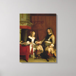 Toile Le soldat de la défense (huile sur toile)