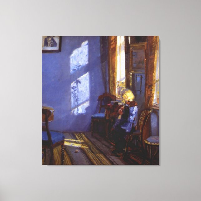 Toile Le soleil d'Anna Ancher dans la chambre bleue (Recto)