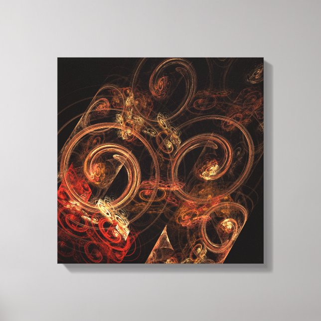 Toile Le son de la musique Abstrait Quad Canvas Imprimer (Recto)