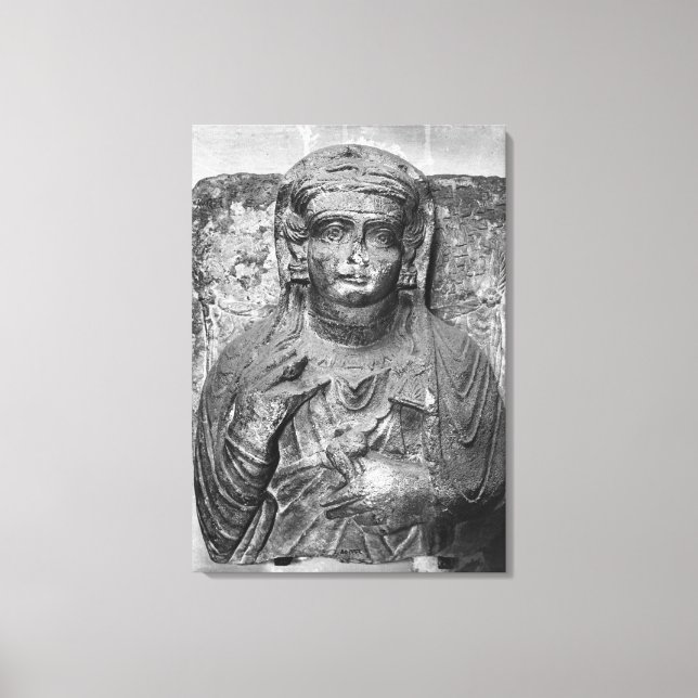 Toile Le soulagement funéraire d'une figure féminine, de (Recto)