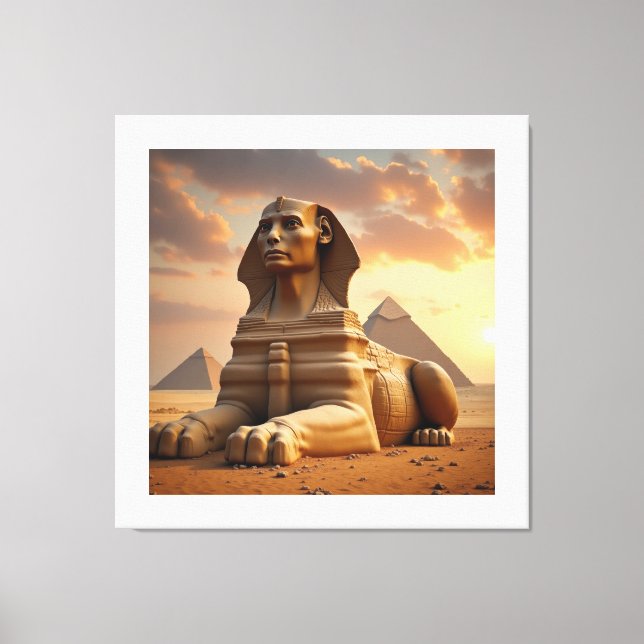 Toile Le Sphinx de Gizeh – Gardien des Pyramides (Recto)