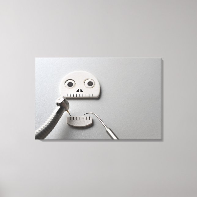 Toile Le squelette où le traitement dentaire est pris (Recto)