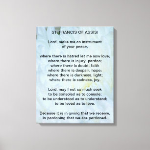 Toile Le St Francis de la prière d'Assisi