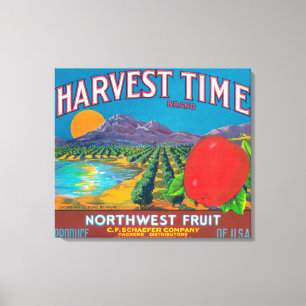 Toile Le temps de récolte Apple marquent - Yakima, WA