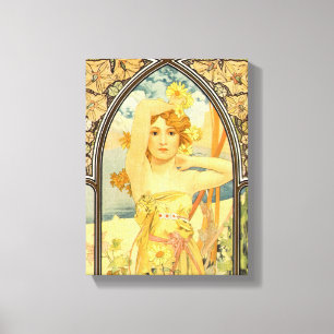 Toile Le temps du jour, Luminosité du jour par Mucha