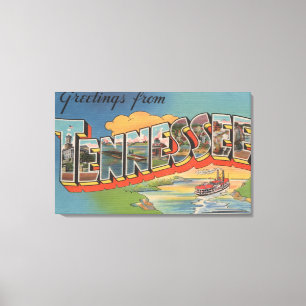 Toile Le Tennessee (scène de bateau de rivière)