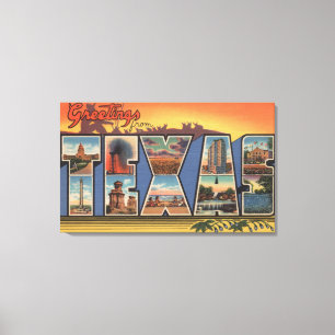 Toile Le Texas (terre du pionnier moderne)