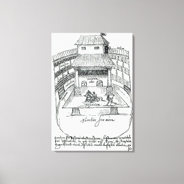 Toile Le Théâtre Swan, Southwark (Recto)