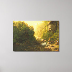 Toile Le torrent de montagne, c.1820-30 (huile sur la