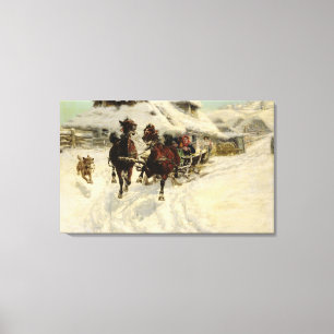 Toile Le tour de Sleigh, 1896 (huile sur la toile)