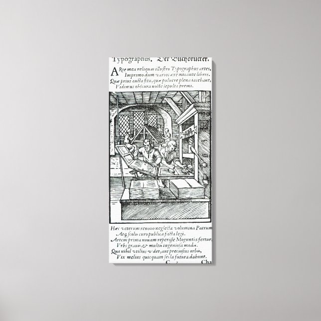 Toile Le typographe, publié par Hartman Schopper (Recto)