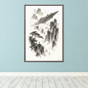 Toile Le vaisseau au-delà des pins