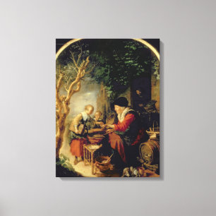 Toile Le vendeur de crêpe, 1650-55 (huile sur le