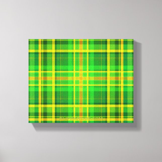 Toile Le vert-jaune à carreaux de la Saint-Patrick de Sl (Recto)