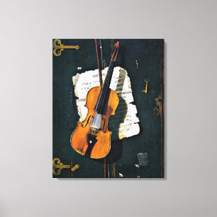 Toile Le Vieux Violon, peinture d'art
