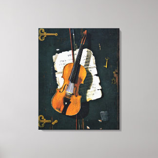 Toile Le Vieux Violon, peinture d'art
