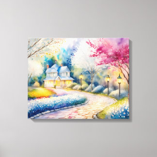 Toile Le Village Heureux