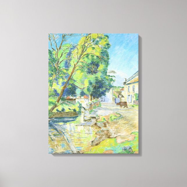 Toile Le Village (pastel sur papier) (Recto)