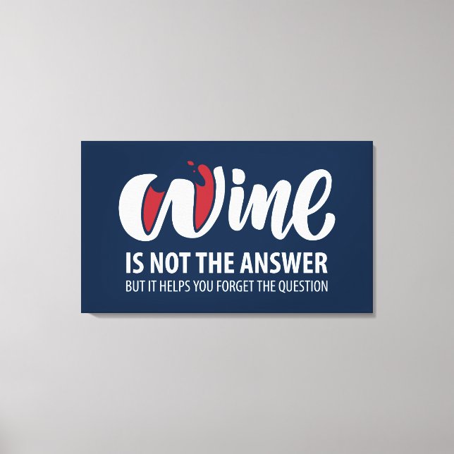 Toile Le vin n'est pas la réponse (Recto)