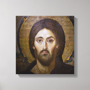 TOILE LE VISAGE SAINT DE L'ICÔNE SACRÉE DE JÉSUS
